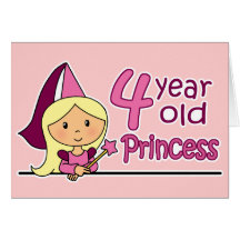Princesa Age 4 Tarjeton
