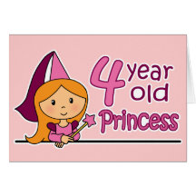 Princesa Age 4 Tarjeton