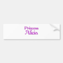 Princesa Alicia Pegatina De Parachoque