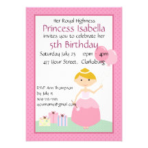 Princesa Balloons Birthday Invitación