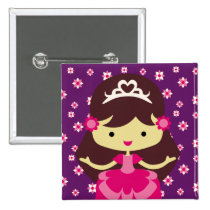Princesa Birthday Button botones