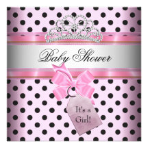 Princesa Black del rosa del lunar del chica de la  Comunicado Personalizado