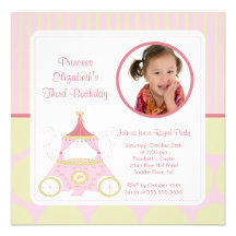 Princesa bonita Photo Birthday Invitation Comunicados Personales
