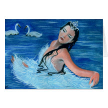 Princesa Card del lago swan Tarjeta