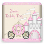 Princesa Carriage Castle Girls princesa cumpleaños Invitaciones Personales
