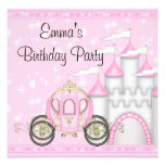 Princesa Carriage Castle Girls princesa cumpleaños Invitación