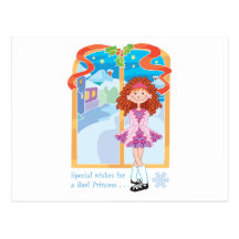 Princesa Christmas del Redhead del carrete Postales