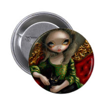 "Princesa con el botón de un gato negro" Pins