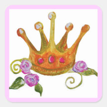 Princesa Crown/pegatina de los rosas