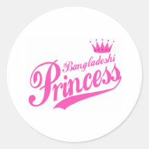 Princesa de Bangladesh Pegatinas Redondas