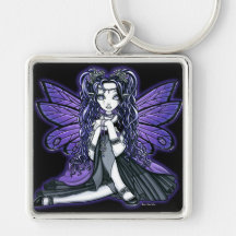 Princesa de hadas Keychain de la mariposa gótica d Llaveros