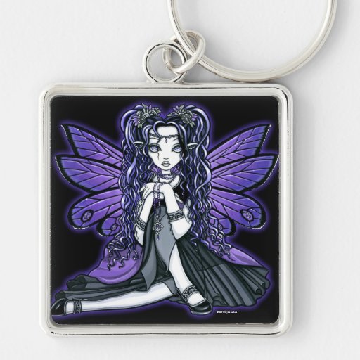 Princesa de hadas Keychain de la mariposa gótica d Llaveros