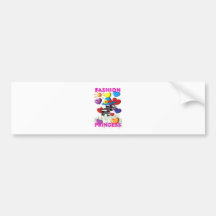 Princesa de la moda etiqueta de parachoque