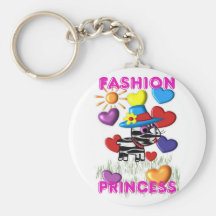 Princesa de la moda llavero