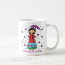 Princesa de la primavera tazas de café