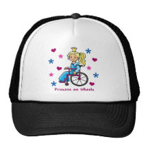 Princesa de la silla de ruedas gorro de camionero