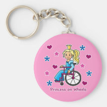 Princesa de la silla de ruedas llaveros