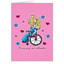 Princesa de la silla de ruedas tarjeton