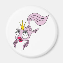 Princesa de los pescados iman de frigorífico