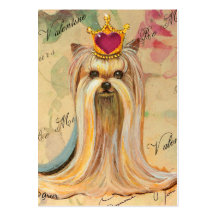 Princesa de Yorkie en el corazón de Redd de la cor Tarjeta De Negocio
