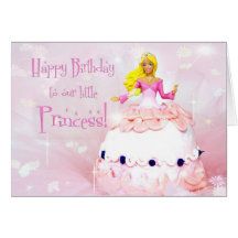 Princesa del cumpleaños - fantasía de la torta de  felicitación