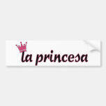 princesa del la etiqueta de parachoque