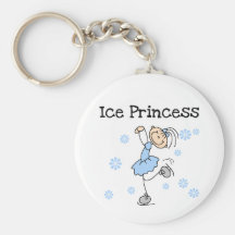 Princesa del patinaje de hielo llaveros personalizados