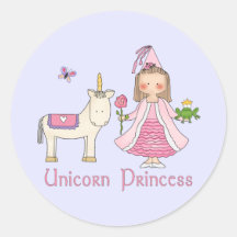 Princesa del unicornio etiqueta