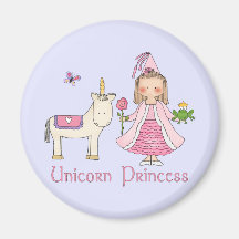 Princesa del unicornio imanes para frigoríficos