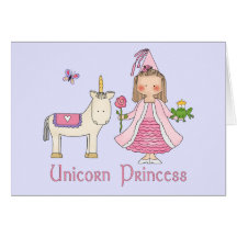 Princesa del unicornio tarjeta