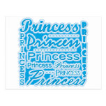 Princesa Design de los azules claros Postal