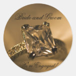 Princesa Diamond Engagement Envelope Seals Pegatina