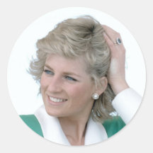 Princesa Diana Australia 1988 Etiquetas Redondas
