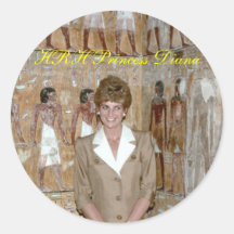 Princesa Diana Egipto 1992 de HRH Etiquetas Redondas