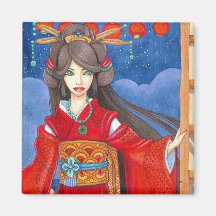 Princesa Dragon Magnet, cuadrado Imanes