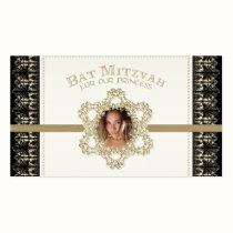 Princesa estrella de Mitzvah del palo del oro de D tarjetas de negocio