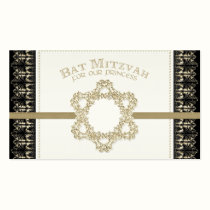 Princesa estrella de Mitzvah del palo del oro de D tarjetas de negocio