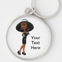 Princesa étnica Diva Keychain Llaveros