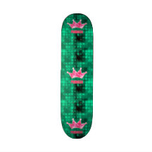 Princesa femenina y tiara rosadas y verdes del bri tablas de patinar