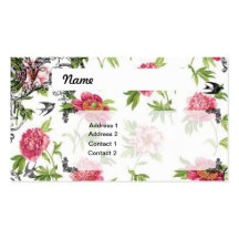 Princesa floral tarjetas personales