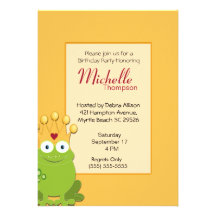 Princesa Frog Birthday Invitations Anuncios Personalizados