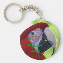 Princesa Green Wing Macaw Llavero Personalizado