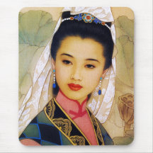 Princesa hermosa joven china fresca Guo Jing Alfombrillas De Ratón