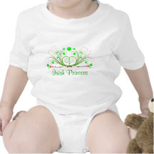 Princesa irlandesa Fancy Shamrocks Infant T-shirt Trajes De Bebé