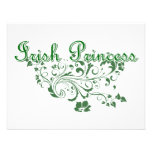 Princesa irlandesa floral invitaciones personalizada