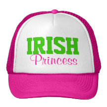 Princesa irlandesa rosa fuerte/verde gorras de camionero