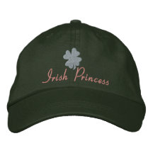 Princesa irlandesa, rosa y verde gorra de beisbol