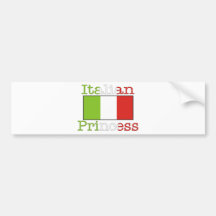 Princesa italiana pegatina de parachoque