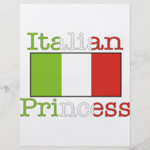 Princesa italiana tarjeta publicitaria