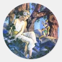 Princesa justa de Maxfield Parrish y los gnomos Etiquetas